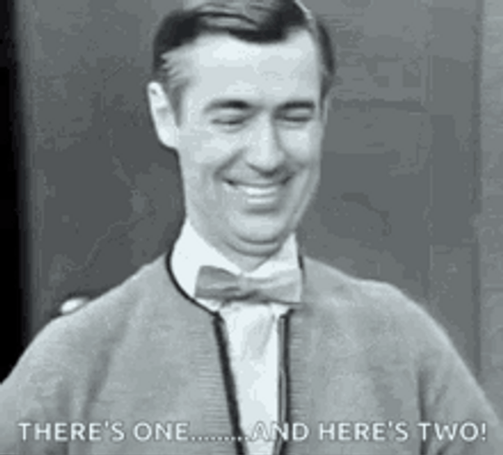 Fred Rogers Smiling Flipping Off GIF