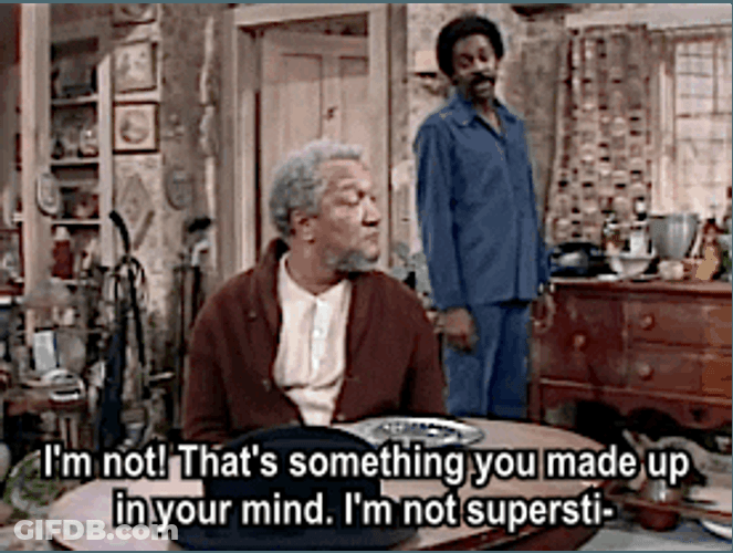 Fred Sanford I'm Not Superstitious GIF