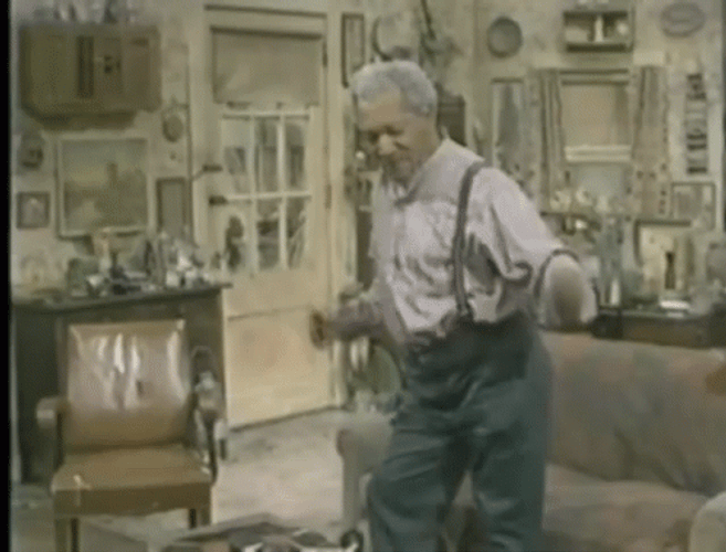 Fred Sanford Wiggle Jiggle Dance GIF