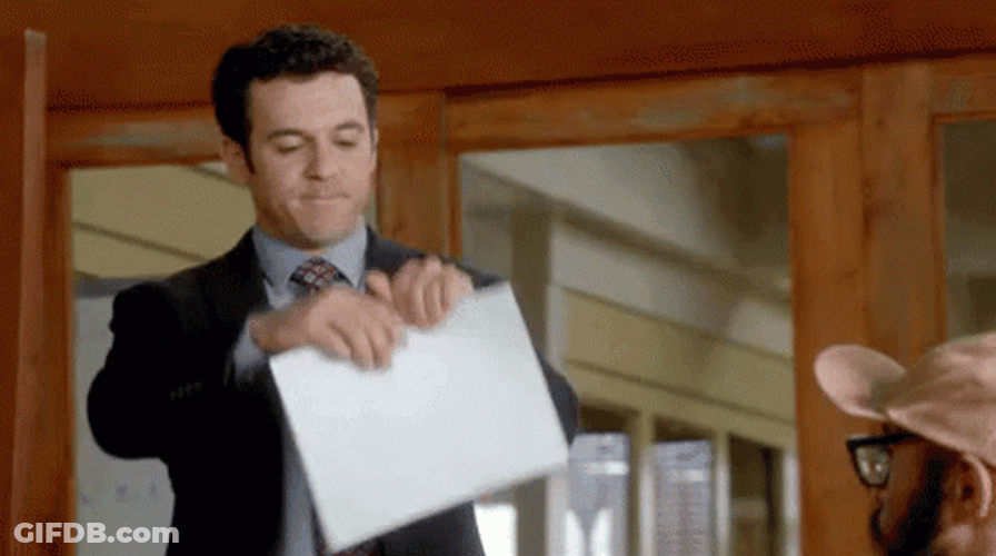 Fred Savage Tearing Paper GIF