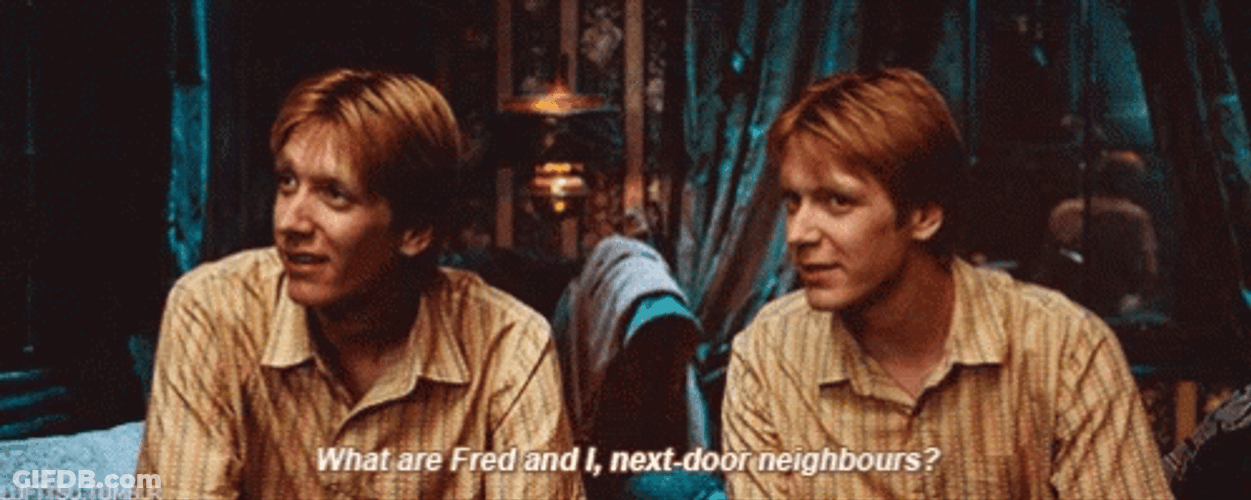 Fred Weasley Next Door Neighbours GIF