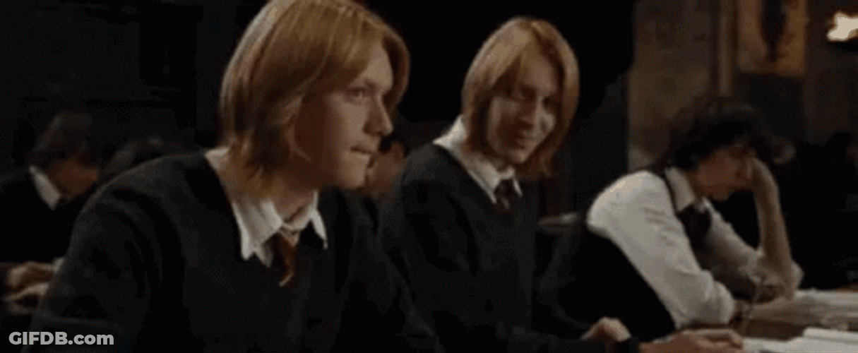 Fred Weasley Throwing Paper GIF