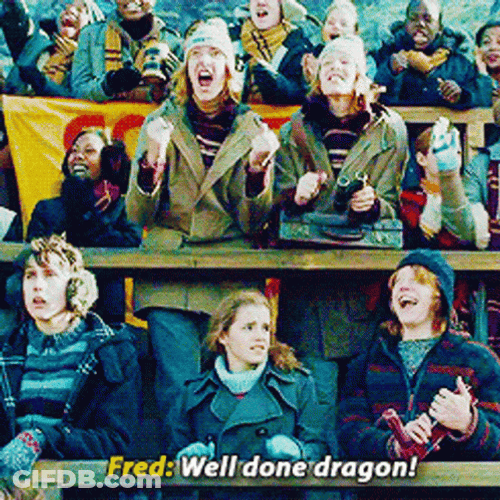 Fred Weasley Well Done Dragon GIF