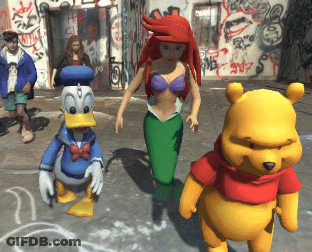 Fredbear Dancing Disney Characters GIF