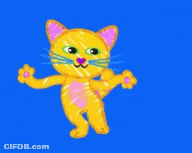 Fredbear Dancing Kitten Drawing GIF