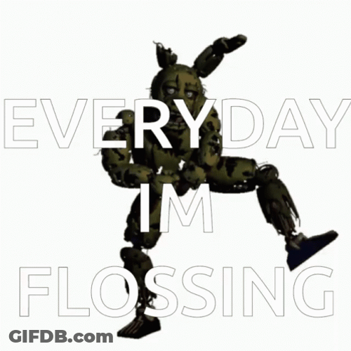 Fredbear Dancing Springtrap Flossing GIF