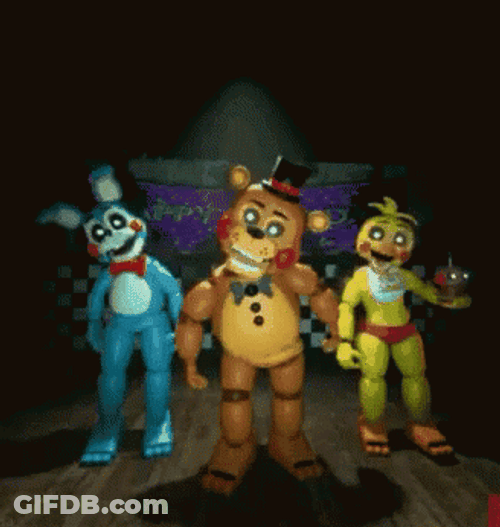 Fredbear Dancing Trio Performance GIF