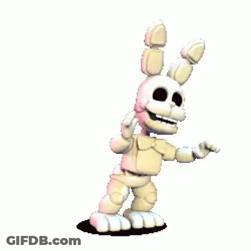 Fredbear Dancing White Rabbit Side To Side GIF