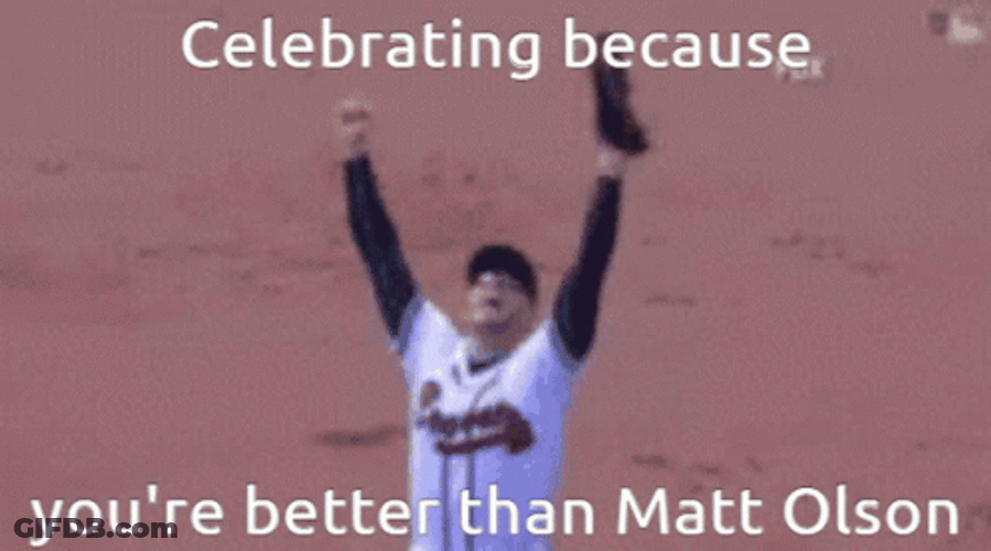 Freddie Freeman Celebrating Better Than Matt Olso GIF