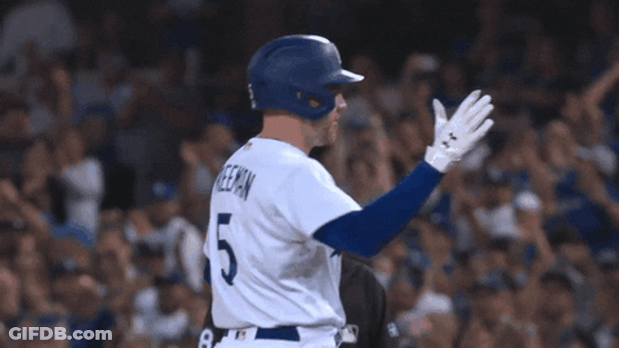 Freddie Freeman Celebratory Handshake GIF