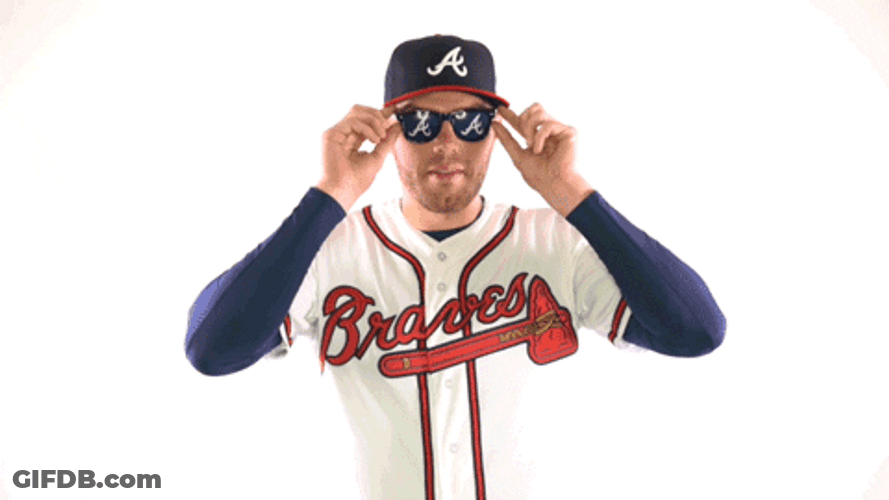 Freddie Freeman Checking Out GIF
