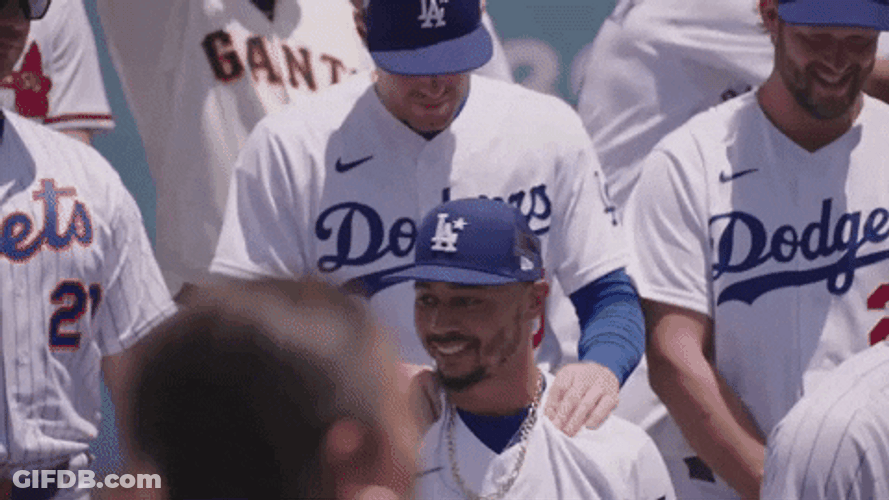 Freddie Freeman Dodgers Team Dug Out GIF