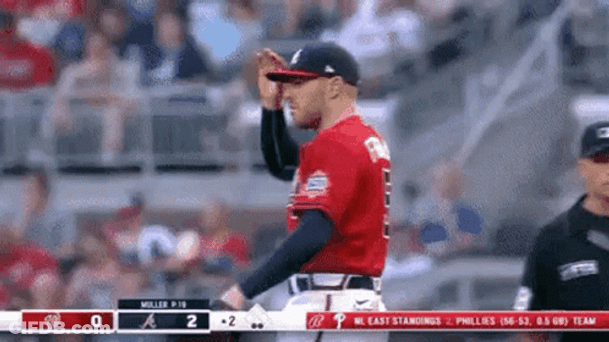 Freddie Freeman Hats Off GIF