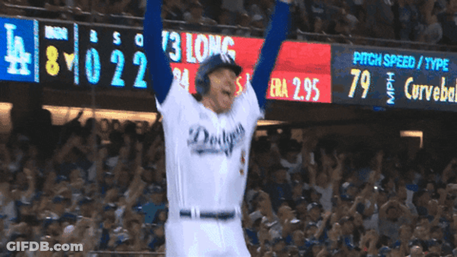 Freddie Freeman Jumping In Celebration GIF