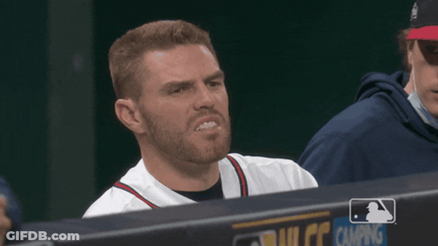 Freddie Freeman Stretching Shoulder GIF