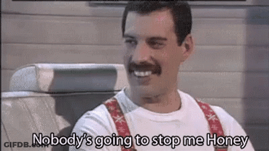 Freddie Mercury Cant Stop Wont Stop GIF