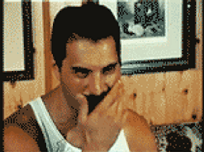 Freddie Mercury Laughing GIF