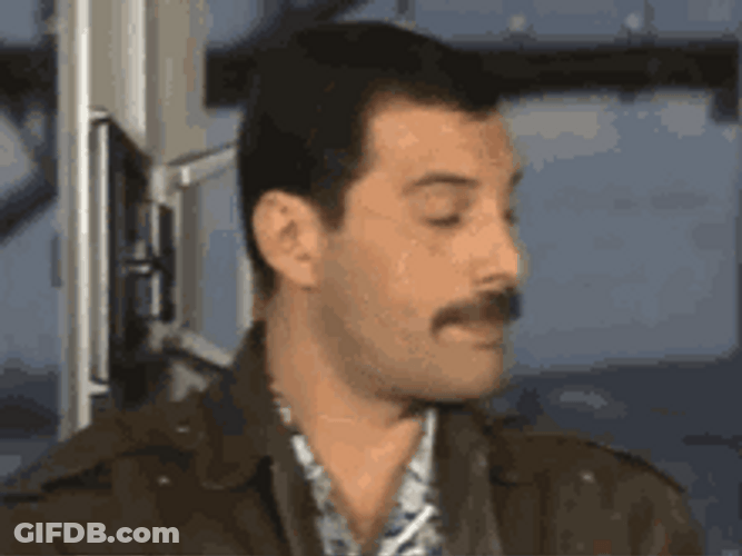 Freddie Mercury Sassy Look Side Eye GIF