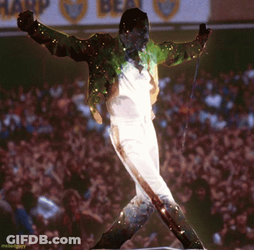 Freddie Mercury Shiny Pose Spotlight GIF