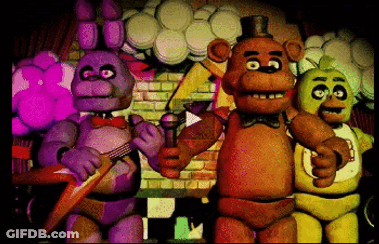 Freddy Bonnie And Chica FNAF GIF
