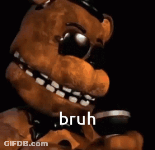 Freddy Fazbear From Five Nights At Freddy 'S Is Wearing Sunglasses And Holding A Magnifying Glass In His Mouth . GIF