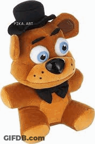 Freddy Fazbear With Top Hat And Bow Tie GIF
