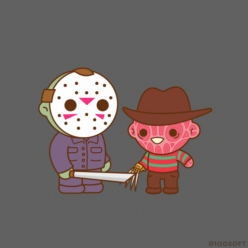 Freddy Krueger Jason Voorhees Cartoon GIF