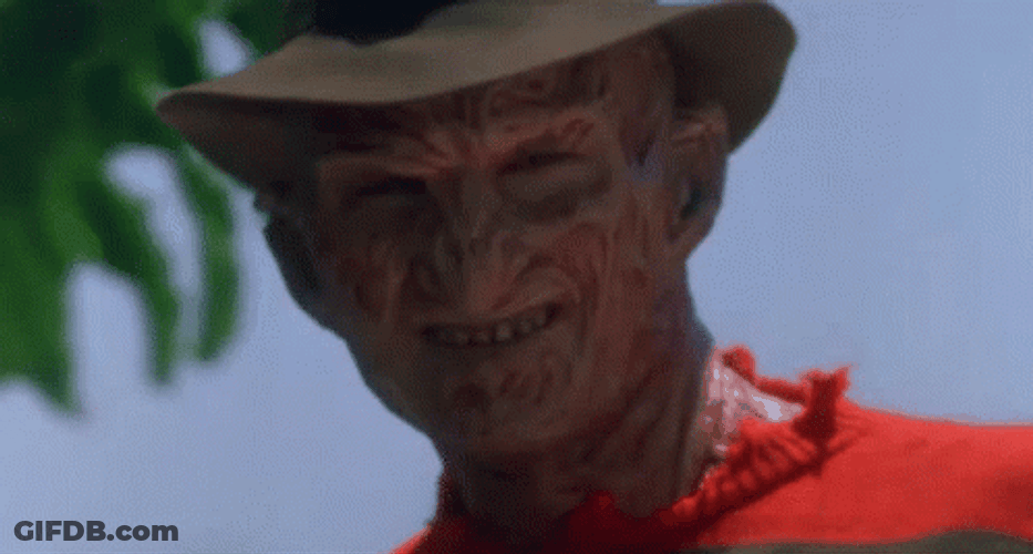 Freddy Krueger Putting Sunglasses GIF