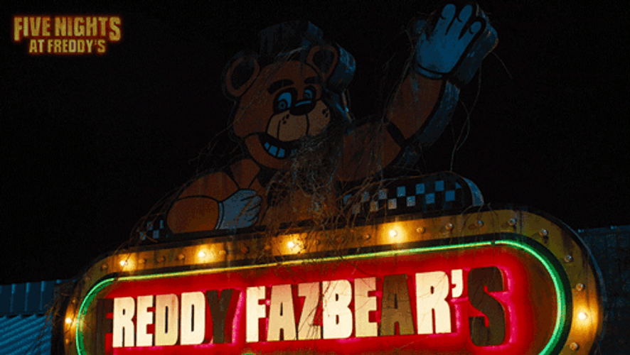 Freddy Neon Sign Waving Meme GIF