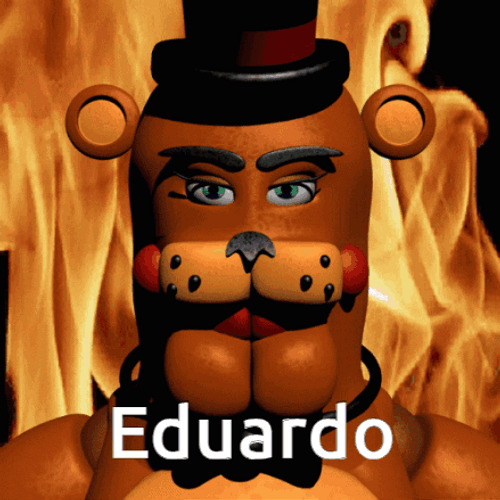 Freddy Piercing Eyes Burning Backdrop Meme GIF