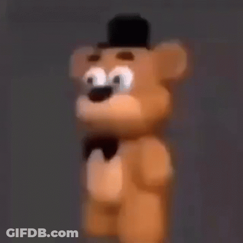 Freddy Wearing Hat And Bow FNAF GIF