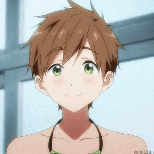 Free Cute Anime Boy Makoto Tachibana Sweet Smile GIF