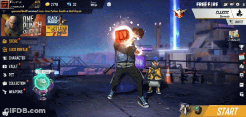 Free Fire Man With Fist In The Air GIF