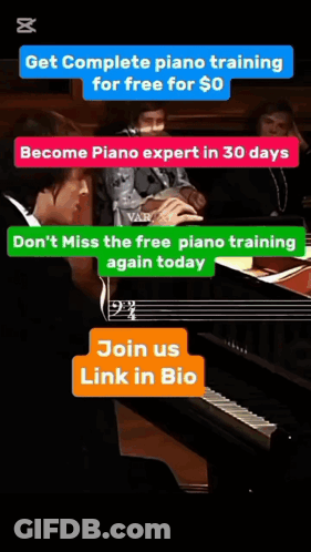 Free Piano Training Advertisement GIF
