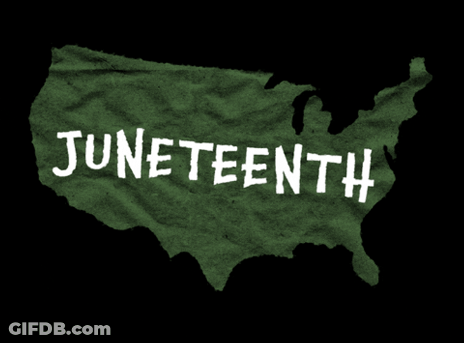 Freedom Africa Map Happy Juneteenth GIF