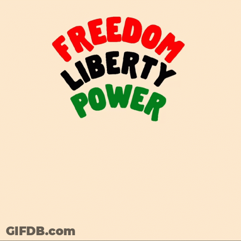 Freedom Liberty Power Poster With Two Fists GIF