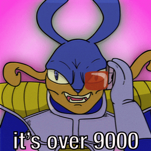 Freeza Dresses Up Vegeta It's Over 9000 GIF