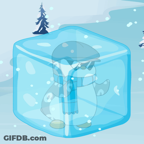 Freeze Inside The Ice Cubes GIF