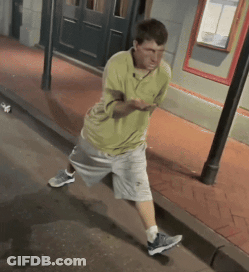 Freeze Man While Walking On Street GIF