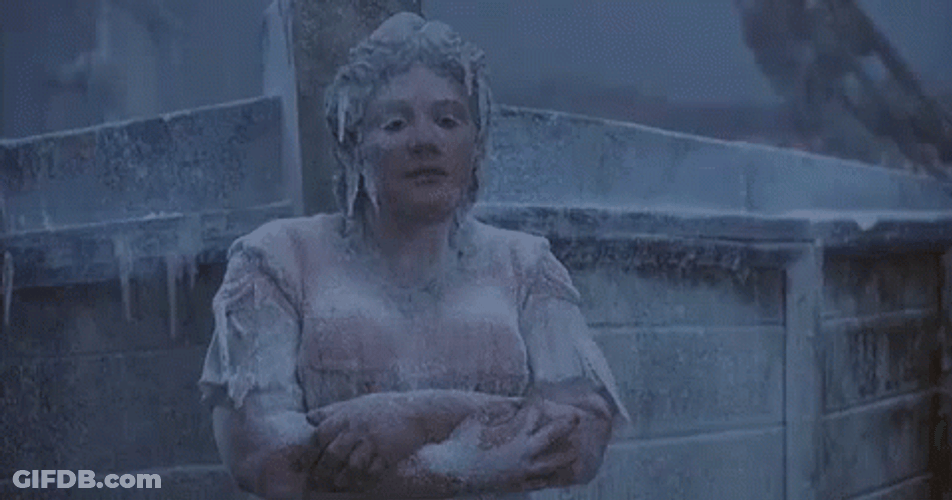 Freeze Outside On Cold Weather GIF