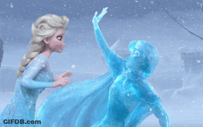 Freeze Statue Elsa Frozen GIF