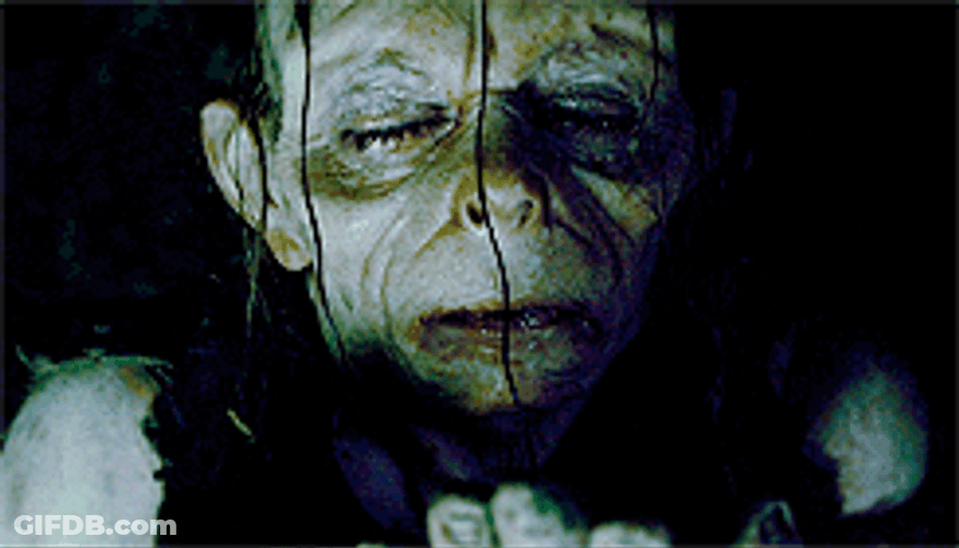Freezing Smeagol Gollum GIF