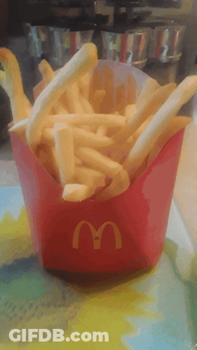 French Fries In Red McDonald's Container GIF