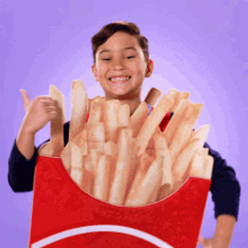 French Fries Mascot Dance GIF