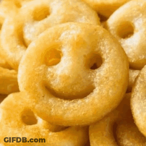 French Fries With Smiley Face GIF