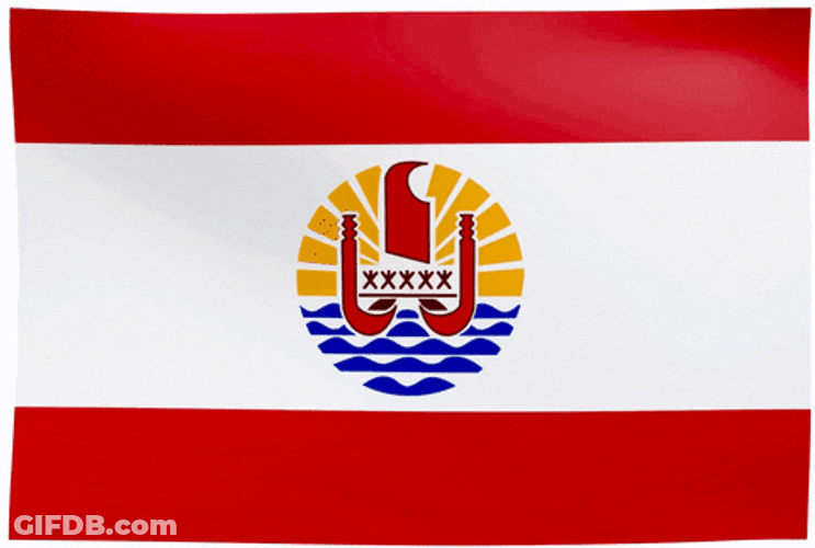 French Polynesia Flag Coat Of Arms GIF