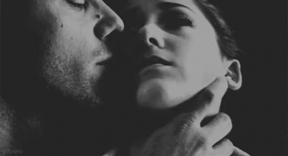 French Rough Kiss Behind GIF