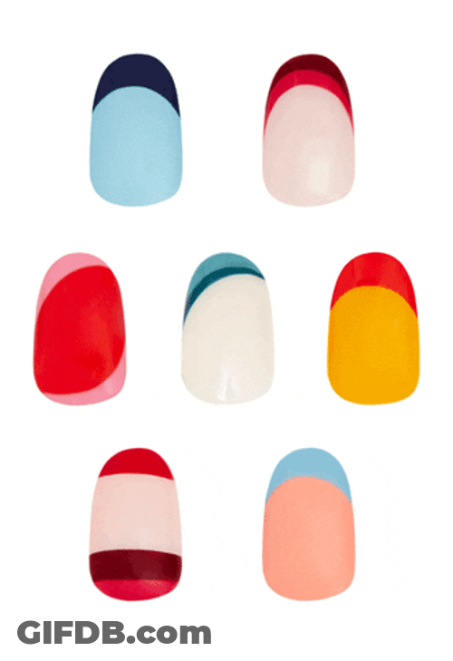 French Tip Manicure Nail GIF