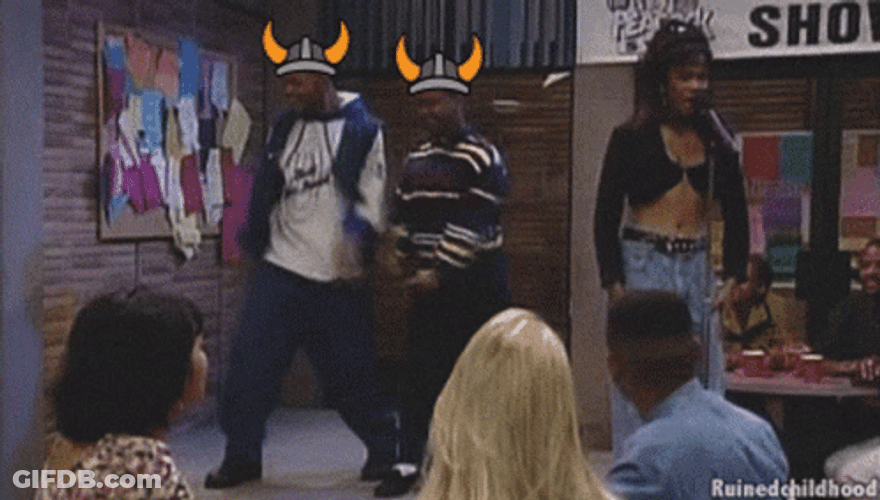 Fresh Prince Animated Viking Headgear GIF