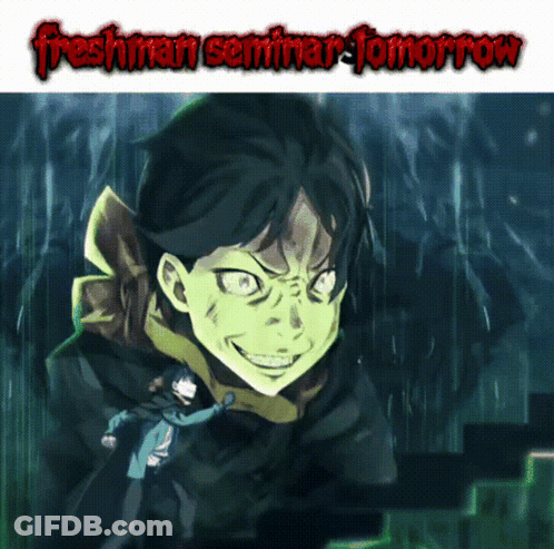 Freshman Seminar Man With Green Face GIF